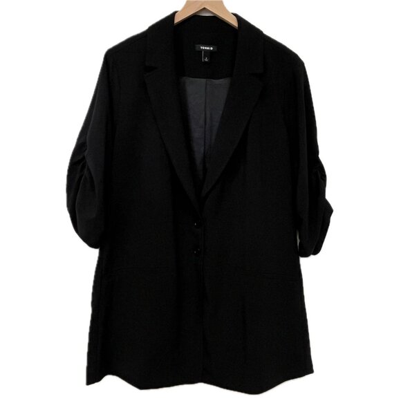 Torrid Solid Black Blazer - Size 2X - Picture 3 of 5